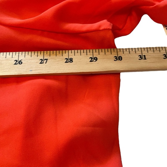 Torrid Dark Coral/Orange Button-Up Blouse-Front Pocket-Drapes in Back-Size 4X - Picture 7 of 13